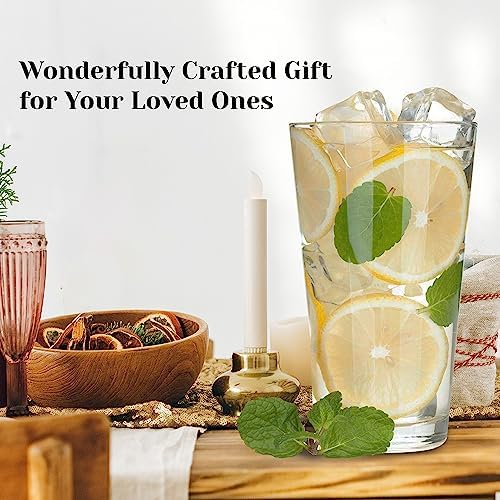Bulk Classic Premium Beer Pint Glasses 16 Ounce – Set Of 12 Highball Cocktail Mixing Glass – Perfect for Cold Beverages, Soda, Water - Used in Bar, Restaurant