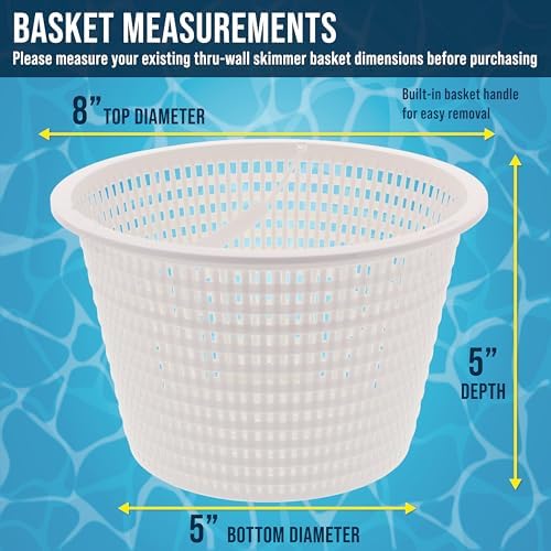 U.S. Pool Supply Swimming Pool Plastic Skimmer Replacement Basket, Set of 2