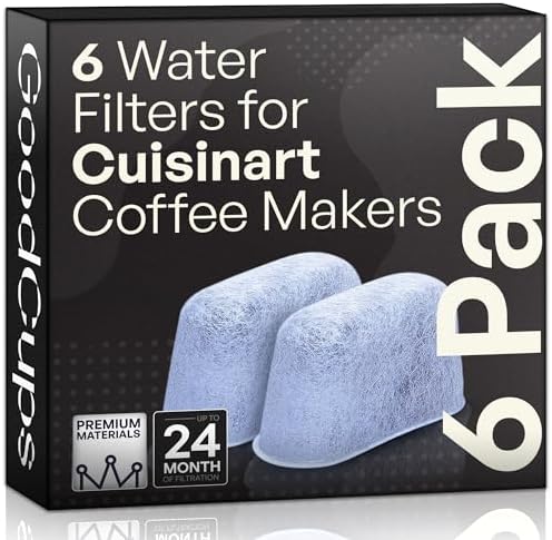 6 Water Filters for Cuisinart Coffee Makers - Replacement Charcoal Water Filters - Fits all Cuisinart Coffee Brewers by GoodCups