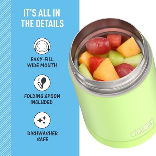 THERMOS FUNTAINER Food Jar with Spoon, 16oz, Neon Lime