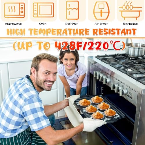 Yinder 8 oz Disposable Creme Brulee Ramekins with Lids, 4 Inch Mini Pie Tins Aluminum Foil Pie Tart Cake Baking Pans Individual Round Containers Oven Safe(Black & Silver,120 Pcs)