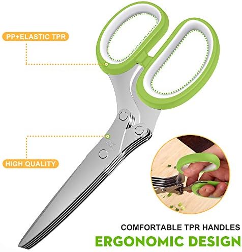 Herb Scissors with 5 Blades and Cover, New Kitchen Gadget 2026