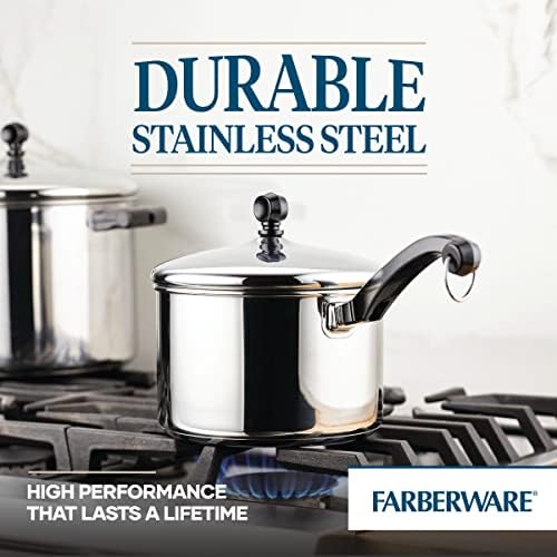 Farberware Classic Series Sauce Pan with Lid, 3-Quart, Stainless Steel