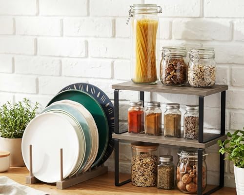 4 Pcs Kitchen Organizer Accessories Set for Cabinet, Gray, 11.8 x 7.9''