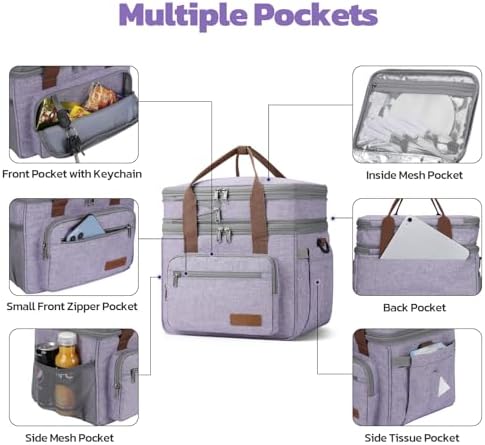 Maelstrom 23L Insulated Lunch Box, Expandable Double Deck Cooler Bag