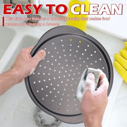 13" Round Pizza Pan for Oven, 2 Pack