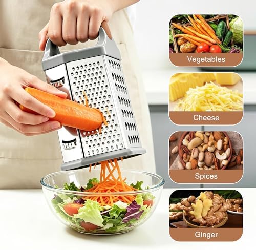 Box Grater for Kitchen 6 Sided
