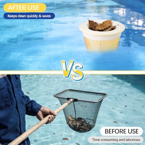 45 Pack Pool Filter Socks for Skimmer Baskets, Reusable Pool Skimmer Socks for Above Ground or Inground Pools Filter Protecting Fine Mesh Screen Basket Sock for Collecting Leaves, Branches, Debris