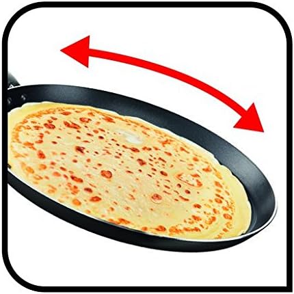 Tefal B55509 Easy Cook and Clean Crepe Pan 25 cm | Non-Stick Coating | Safe | Thermal Signal | Stable Base | Ideal Shape | Healthy Cooking | Black