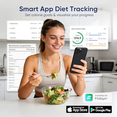 Smart Food Scale with Nutritional Calculator, Free APP with 24 Nutrients