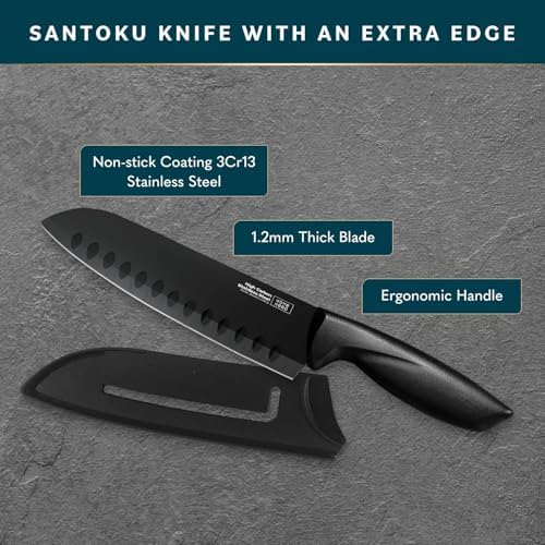 Home Hero Santoku Knife with Sheath - High Carbon Stainless Steel Knife