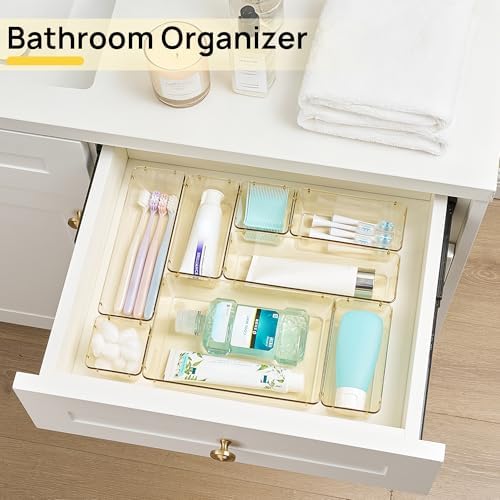 Vtopmart 25 Pack Plastic Drawer Organizers with Anti-slip Rubber Pads