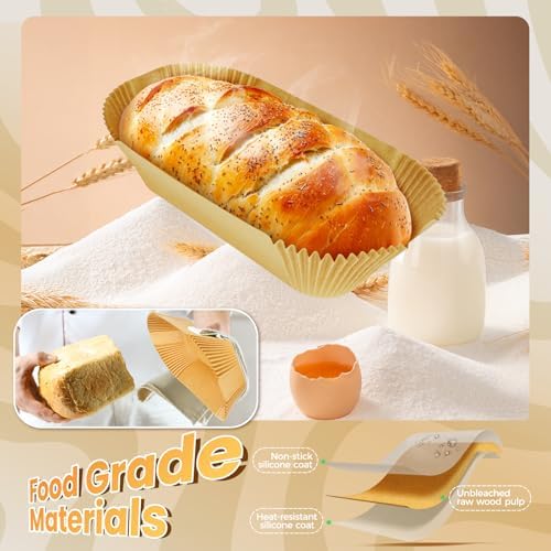 Loaf Pan Liners, 155Pcs Non-Stick Parchment Paper for Baking Bread 9x5 Inch