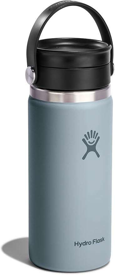 Hydro Flask Flex Sip Coffee Tumbler – Insulated Stainless Steel, Non Spill, Leak Proof Travel Coffee Cup 16 Oz Shale Gray