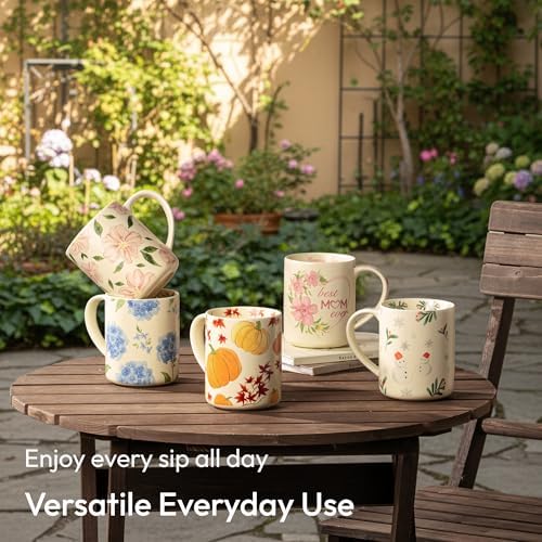 18 oz Large Ceramic Coffee Mug, Porcelain Tea Cup with Big Handle
