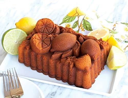 Nordic Ware Citrus Blossom Loaf, 6 Cup, Toffee