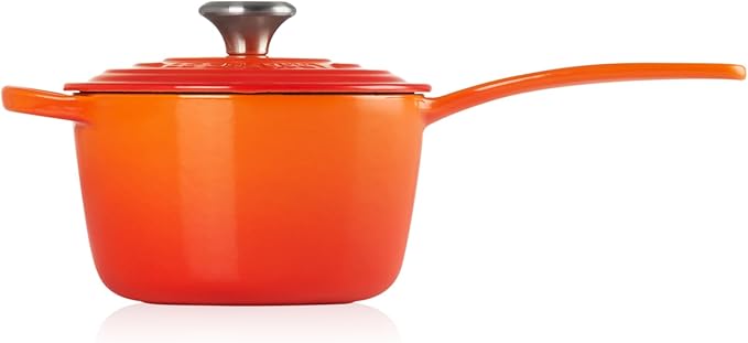 Le Creuset Enameled Cast Iron Signature Saucepan, 1.75 qt., Flame