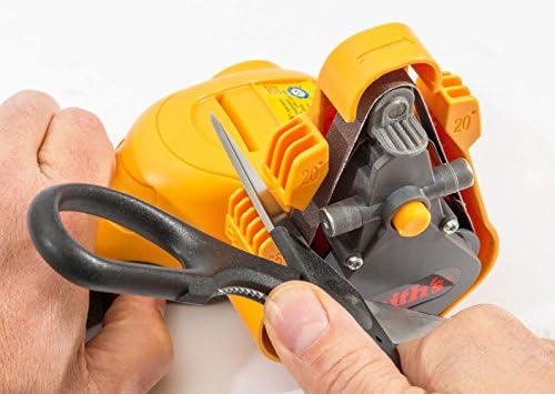 Smith’s 50933 Knife & Scissor Electric Belt Sharpener – Fine, Medium, & Coarse Belts – Straight Edge Blades – Handheld Sharpening – Workshop & Tool Sharpener
