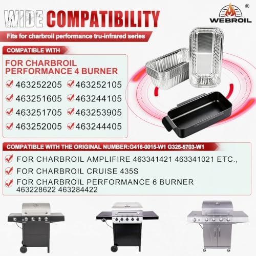 G416-0015-W1 Grease Tray for Charbroil Grill 463242716 463331221 463365021