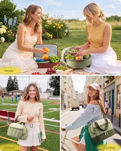 LOVEVOOK Insulated Lunch Bag for Women Men, Cute Fit and Fresh Lunch Box