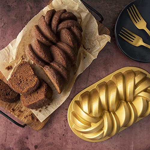 Nordic Ware Braided Loaf, 6 Cup, Gold (Pack of 3)