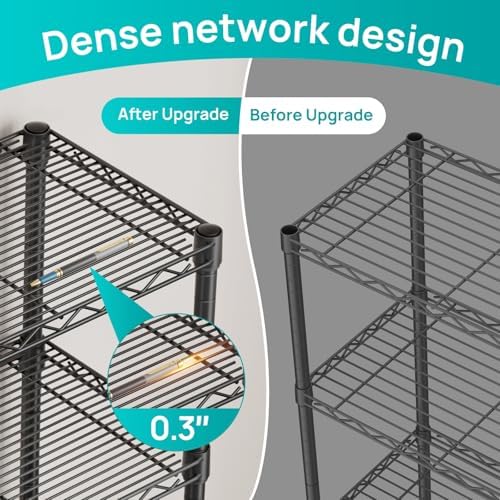 SINGAYE Metal Shelves Wire Shelving Storage Standing Adjustable Shelf Unit