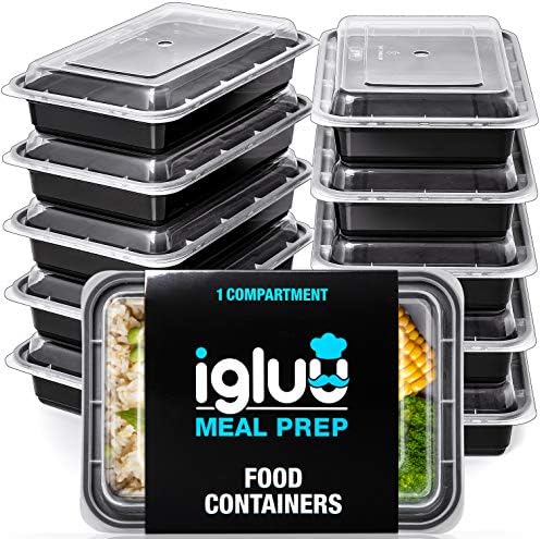 Igluu Meal Prep Containers Reusable (10 Pack) 1 Compartment – 28oz