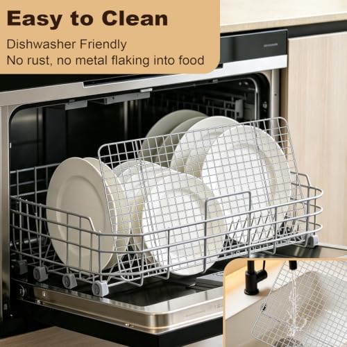 Briout 2PCS Cooling Racks for Cooking and Baking,8.5" x12" Wire Rack,Silver