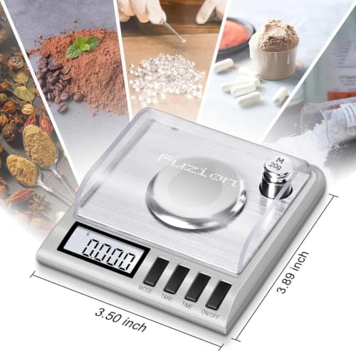 Fuzion Digital Milligram Scale, 50g/0.001g Powder Scale with 6 Accessories