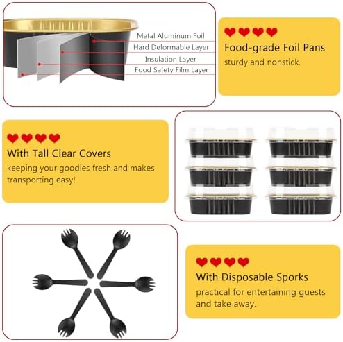 LNYZQUS 4 Inch Mini Pie Tins with Lids, 7.5oz Foil Individual Cake Pans
