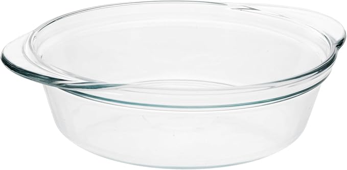 Pyrex 2.5-Quart Deep 9.5in Pie Plate – Perfect for Sweet Rolls, Pot Pies, and Pies – Made in USA