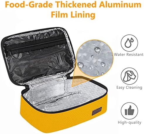 Gloppie Small Lunch Bag, Insulated Lunch Box for Adults & Kids, Yellow