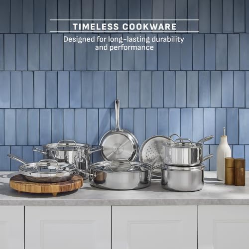 T-fal Pro Tri-Ply Stainless Steel, 12 Piece Pots and Pans Set