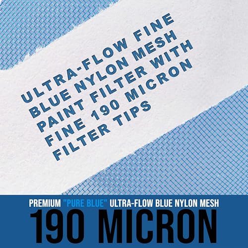 TCP Global - 190 Micron Filter Tips Ultra-Fine Paint Strainer, 500 Pack