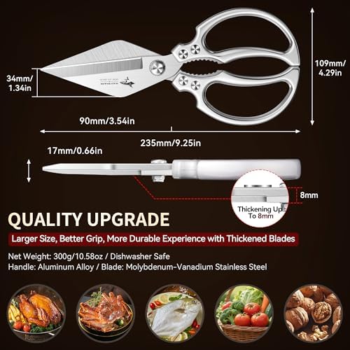 MAD SHARK Heavy Duty Kitchen Shears, All Purpose Kitchen Scissors