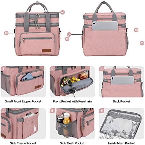 Maelstrom 23L Insulated Lunch Box, Expandable Double Deck Cooler Bag