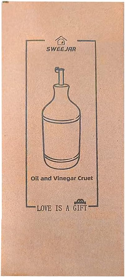 Sweejar Ceramic Olive Oil Dispenser Bottle, Opaque Oil Cruet Protects to Reduce Oxidation, Suitable for Storage Vinegar, Coffee Syrups & Other Liquids, Pack of 1, 15.5 Fl Oz (Black)