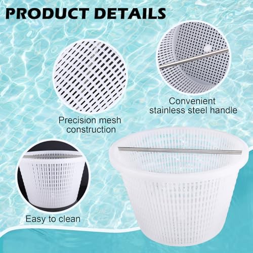 Skimmer Basket with Handle for Pentair 08650-0007 08650-0007Z Sta-Rite U-3
