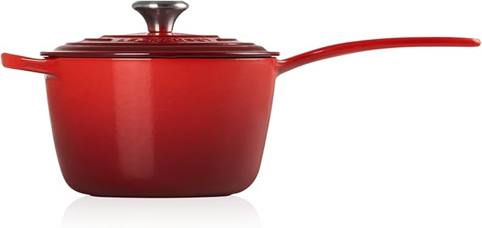 Le Creuset Enameled Cast Iron Signature Saucepan, 2.25 qt., Cerise
