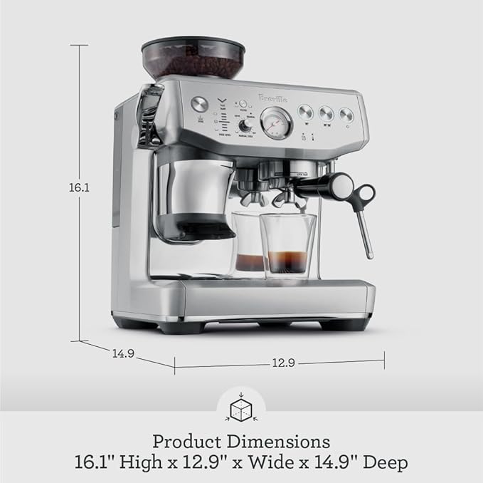 Breville Barista Express Impress Espresso Machine BES876DBL, Damson Blue
