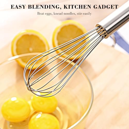 NileHome 2-Pack Stainless Steel Whisk Set,Kitchen Utensils for Cooking