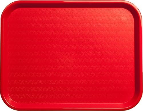 Carlisle Cafe Tray, Fast Food Restaurant Tray, 14 x 18, 1 Ct, Red