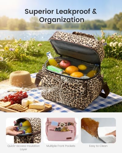 LOVEVOOK Lunch Bag for Men Women, Insulated Lunch Box, Large Cooler Lunbox