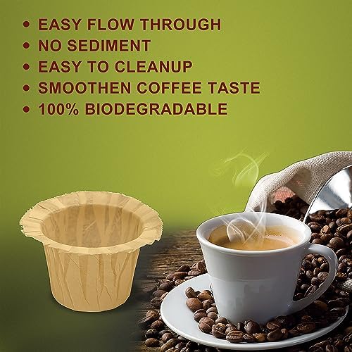 Irmidi 300 Count Natural Disposable K Cup Filters for Keurig 1.0 and 2.0 Coffee Maker