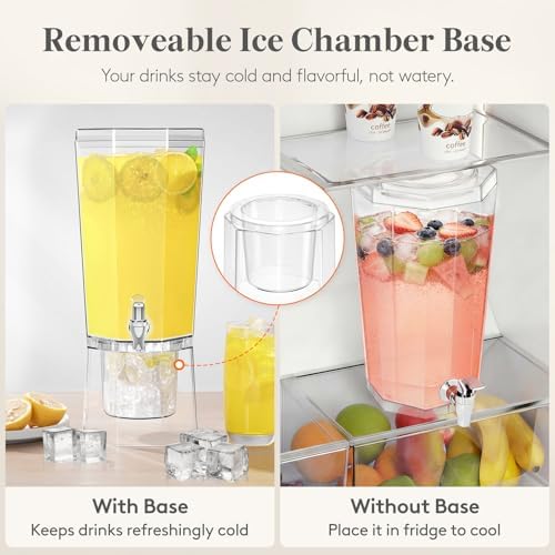 Lifewit 1 Gallon Drink Dispenser for Party with Leak-Proof Spigot, 2 Pcs