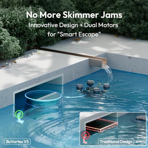 (2026 New) BUBLUE F10 Robot Pool Skimmer, Pool Skimmer Robot with 5L Filter, Dual Cleaning Modes,App Control,One-Tap Docking, AI Navigation, Ideal for In-Ground & Above-Ground Pools Space Black