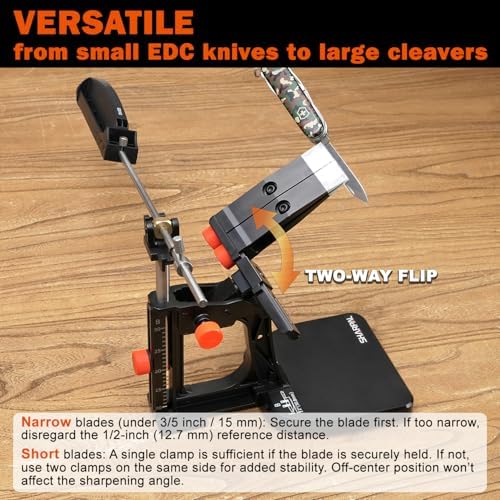 SHARPAL 202H Precision Knife Sharpening System, Adjustable Angle 10–35° | Knife Sharpener Kit, 7 Abrasive Plates (Diamond 220/325/600/1000, Whetstone 3000/6000, Leather Strop) and Giftable Carry Case