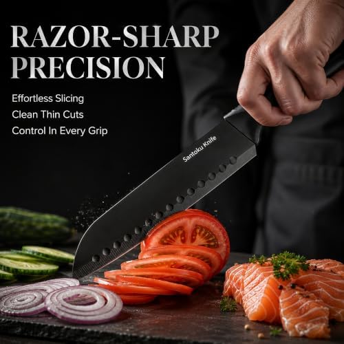 19-Piece Knife Set with Block with Built-in Sharpener, Dishwasher Safe