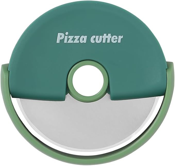 Generic Pizza cutter wheel with protective blade cover, easy to clean, dishwasher safe Handheld rolling pizza slicer (01), undefined