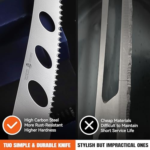 TUO Cheese Knife, Tomato Knife 5.5" Serrated Blade, High Carbon German Steel, Mutil-Use Non Stick Design, Pakkawood Handle - Fiery Phoenix Series
